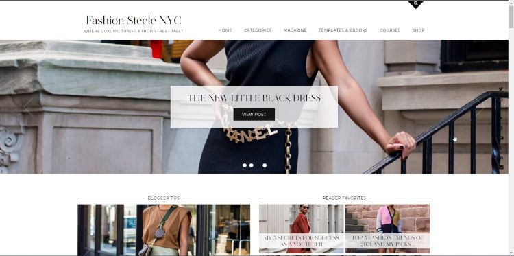 Fashion Steele NYC Blog homepage of luxury clothing thrift blog