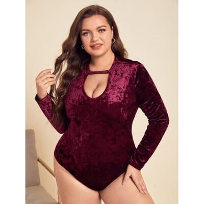 Plus Size Velvet Bodysuit Plus Size Velvet Bodysuit