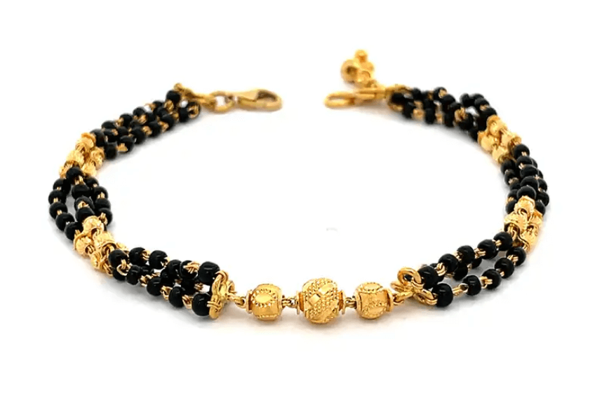 elegant gold beads bracelet