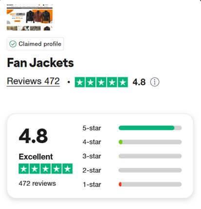 Mobile view of user profile in fan jackets app