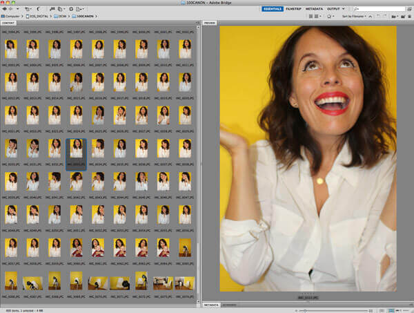 one woman many images