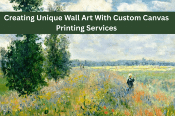 Painting of person walking in a field for custom canvas art