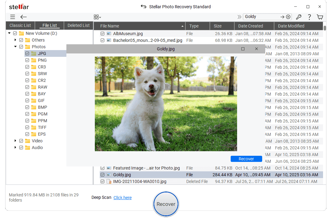 recover photos from SD card